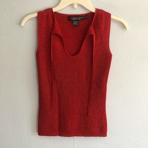 Sparkly red top